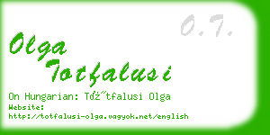 olga totfalusi business card